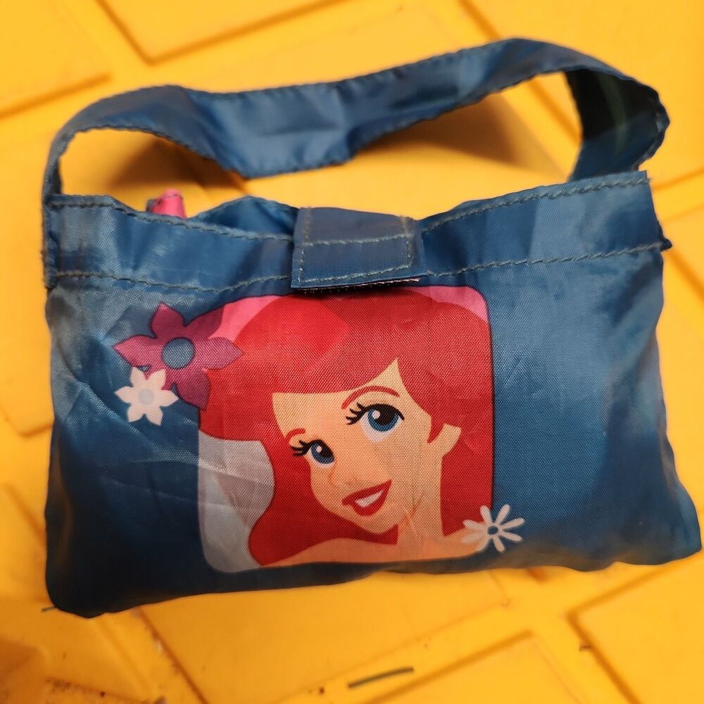 Vintage Disney Little Mermaid ARIEL Travel Reusable Tote Bag Blue - Picture 4 of 4